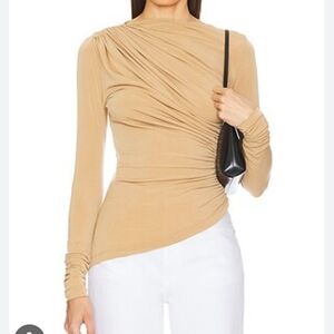 NWT L'Academie By Marianna Tullah Top In Camel Size Small